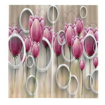 

170*200BJQ-1308Curtain Floral Flowers Printing Door Window Curtains Home decor Bedroom Living room