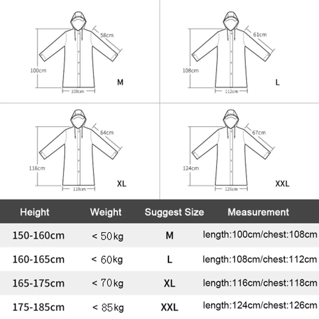 Плащ светоотражающий легкий прозрачный плащ с капюшоном водонепроницаемый дождевик многоразовый водонепроницаемый дождевик для взрослых#45