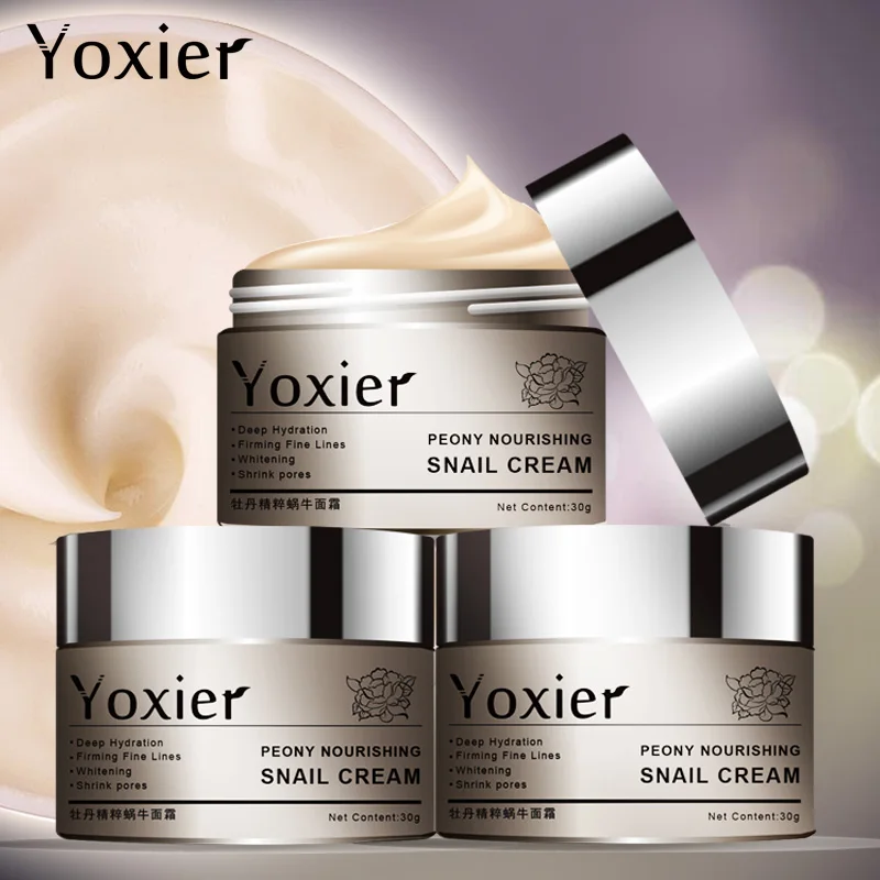 Yoxier пион питательный крем Улитка против старения для лица Отбеливание морщин