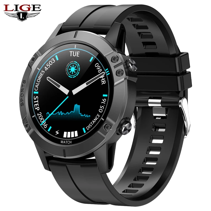 

2020 New IP67 Waterproof Smart Watch Men Sports Fitness Tracker Heart Rate Monitor Android IOS Full Touch Screen Men Smartwatch