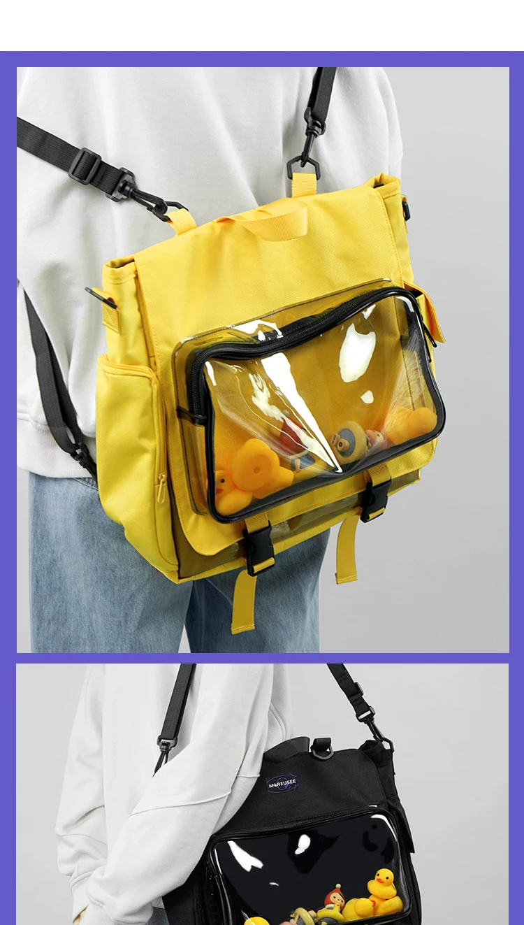 Высококачественная роскошная женская сумка Ita, рюкзак большой емкости для девочек, прозрачный наплечный Itabag, прозрачный уличный рюкзак H817