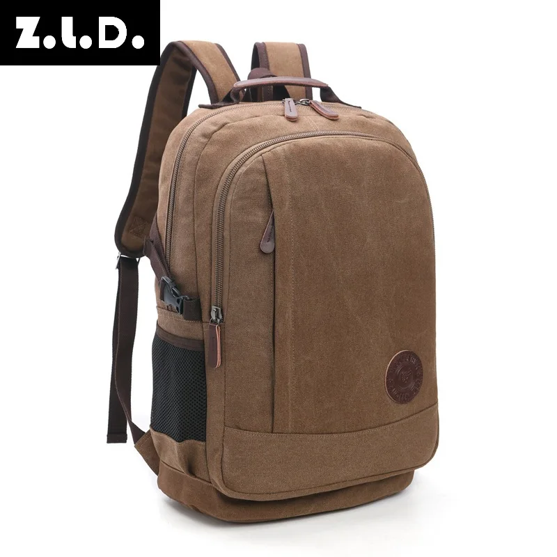

New Style Wearable Washing Canvas Men And Women Backpack Street Casual Fashion Large Capacity Multi-functional