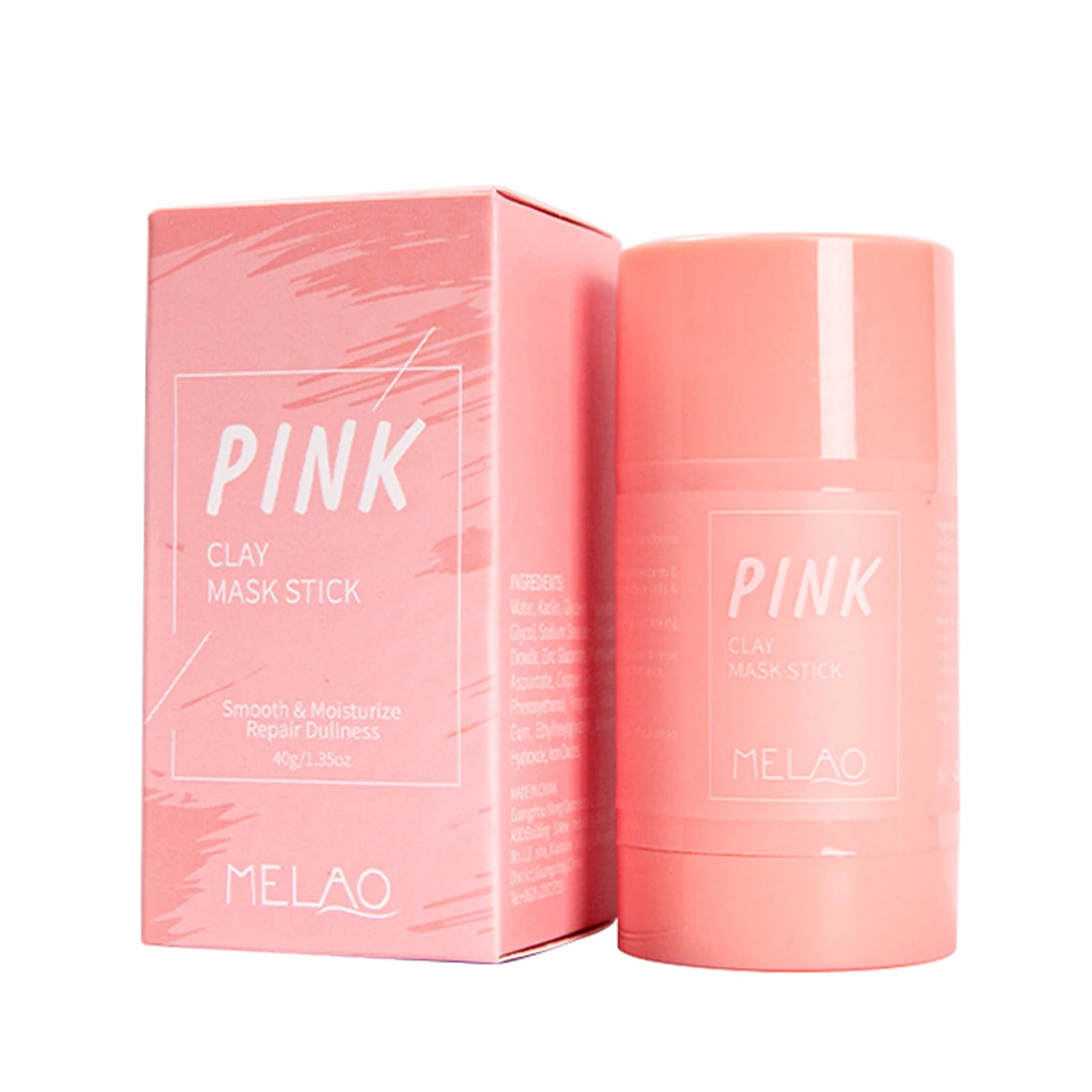

Pink Purifying Clay Stick Mask Face Moisturizes Oil Control Deep Clean Pore Blackhead Remover Acne Deep Cleansing