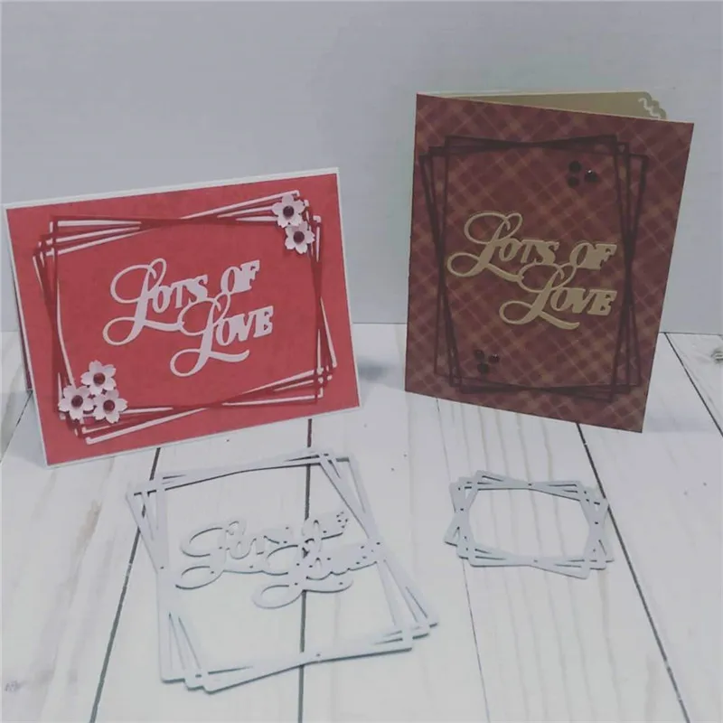 Eastshape 2pcs Frame Dies Border Metal Cutting Dies Scrapbooking Card Making Embossing Stencil Die Cut New Craft Dies Decor