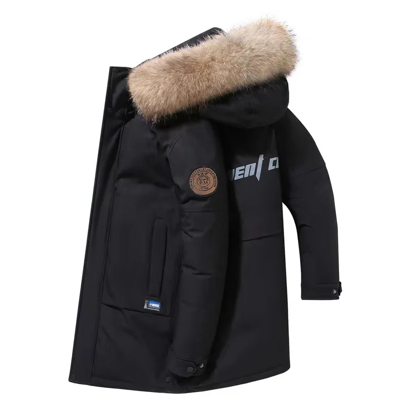 2021 New Fashion Patchwork Men's Winter Jacket Hooded Waterproof White Duck Down Men Warm Parka Coats | Мужская одежда