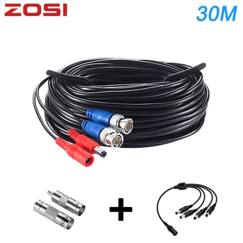 

ZOSI 100ft Video Power Cable BNC RCA Cord Wire for Security Camera System