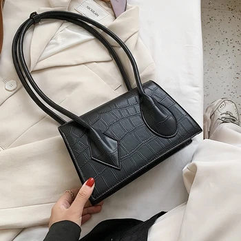 

Small Stone Pattern PU Leather Hand Bags for Women 2020 Vintage Shoulder Handbags Female Travel Totes Lady Fashion Hand Bags