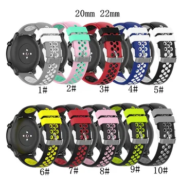 

22mm Silicone Sport Band for Samsung Galaxy Watch 46mm SM-R800 Replacement 20mm Amazfit BIP Strap for Galxy Watch 42mm Wristband