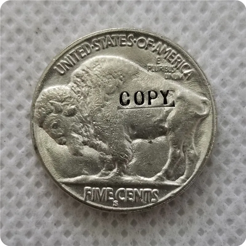 1926-S США 1926-D, S с гравировкой в виде американского бизона из никеля имитация монеты-Реплика медаль коллекционные монеты - Цвет: 1926-S
