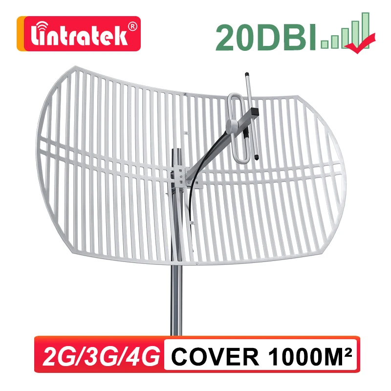 20dBi 고이득 그리드 안테나 외부 안테나 2G GSM 3G LTE 4G 휴대폰 신호 증폭기 리피터 셀룰러 앰프용