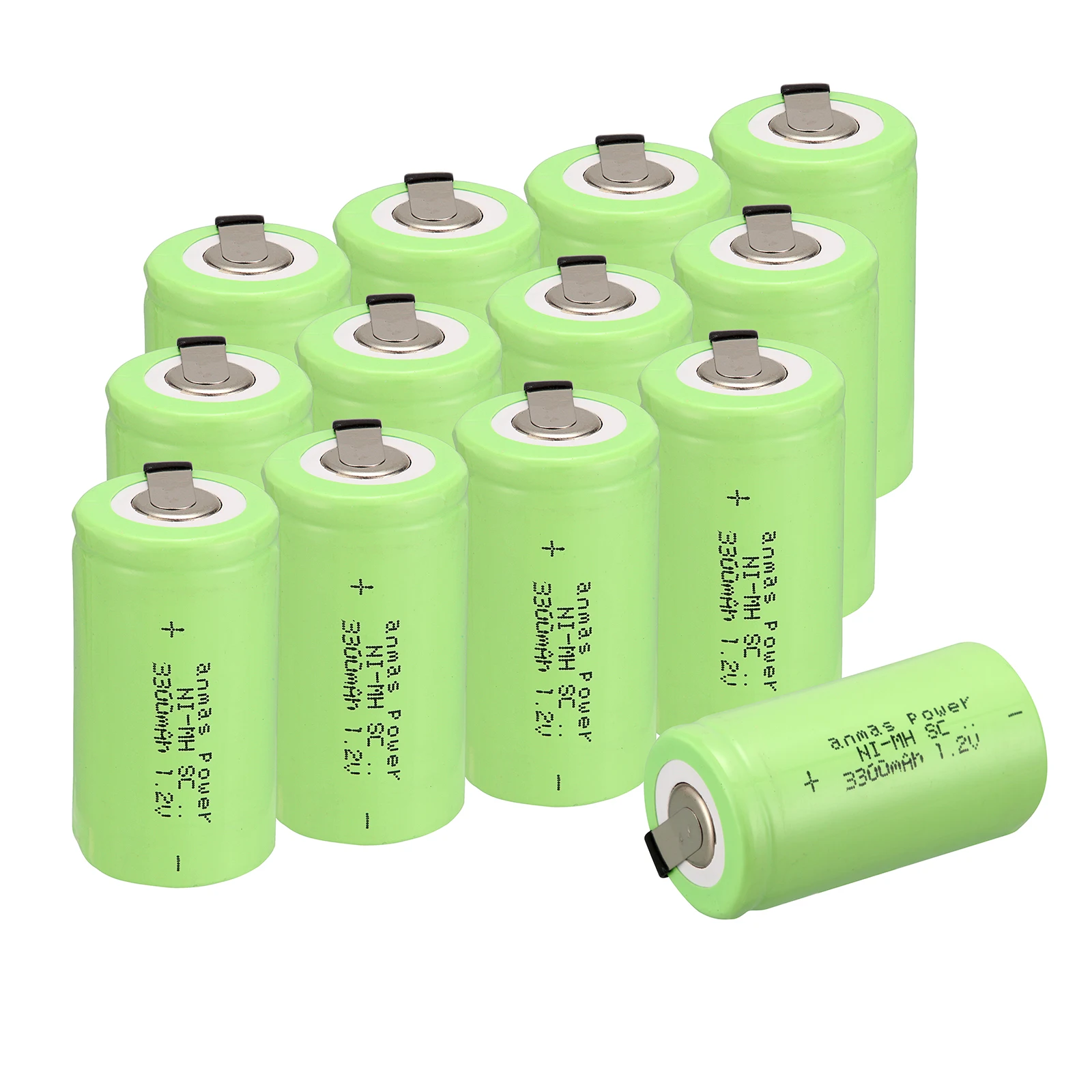 2/4/8 шт. anmas Power Sub C SC 1,2 V Перезаряжаемые батареи 3300 мАч металл-гидридных или никель-металл-гидридного 1,2 v Батарея зеленый