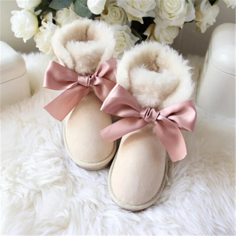 Top Quality Shoes Women 2020 Real Sheepskin Women's Winter Woman Snow Boots Genuine Sheepskin Women Boots Women Shoes