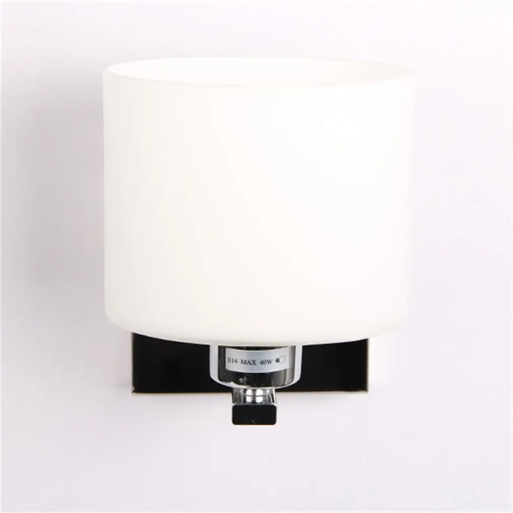 

New White Glass Shape Chrome Wall Light Lamp Sconce Lighting Corridor