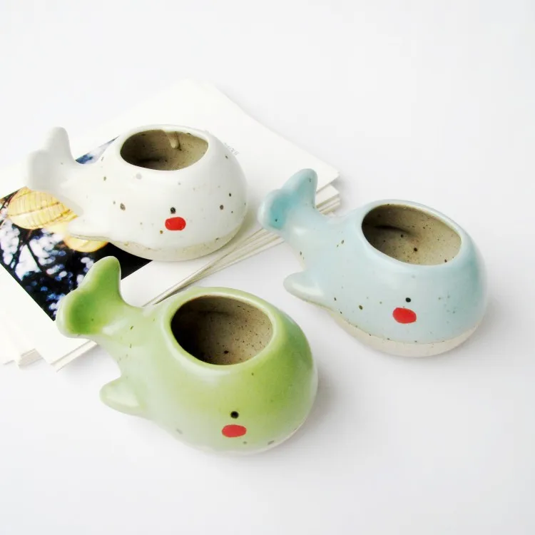 Кавайный керамический горшок для КИТА булбазавр сочный плантатор милые зеленые