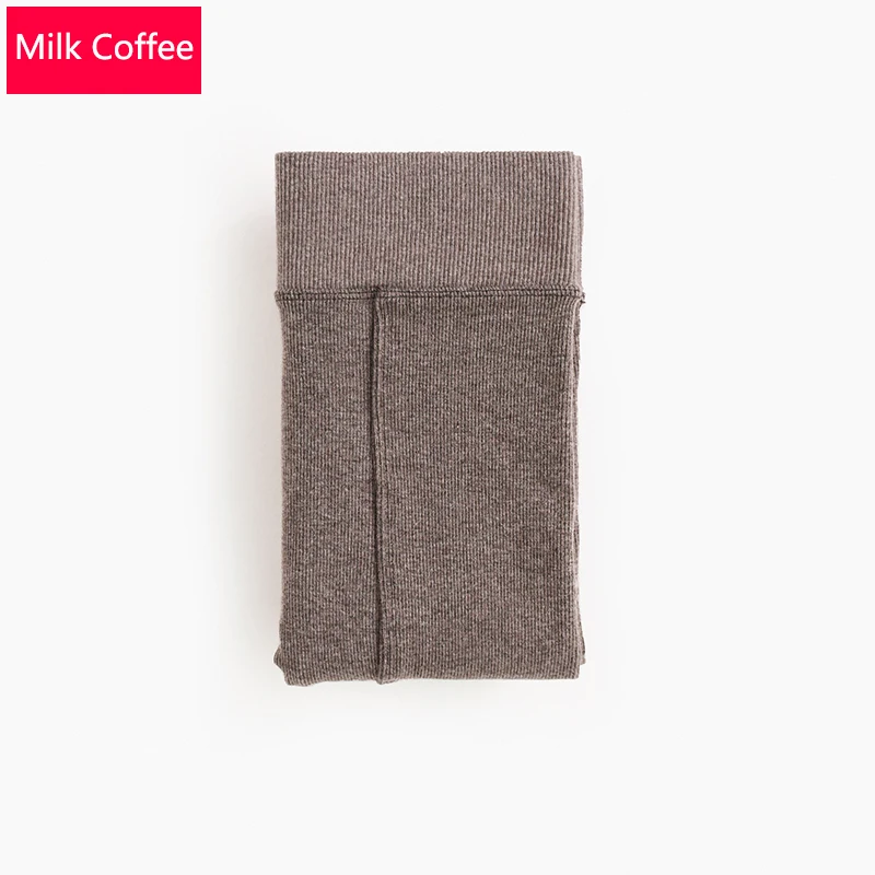 Milk Coffee Модные флисовые леггинсы женские бархатные леггинсы осенние и зимние цельные штаны теплые женские леггинсы - Цвет: Milk Coffee