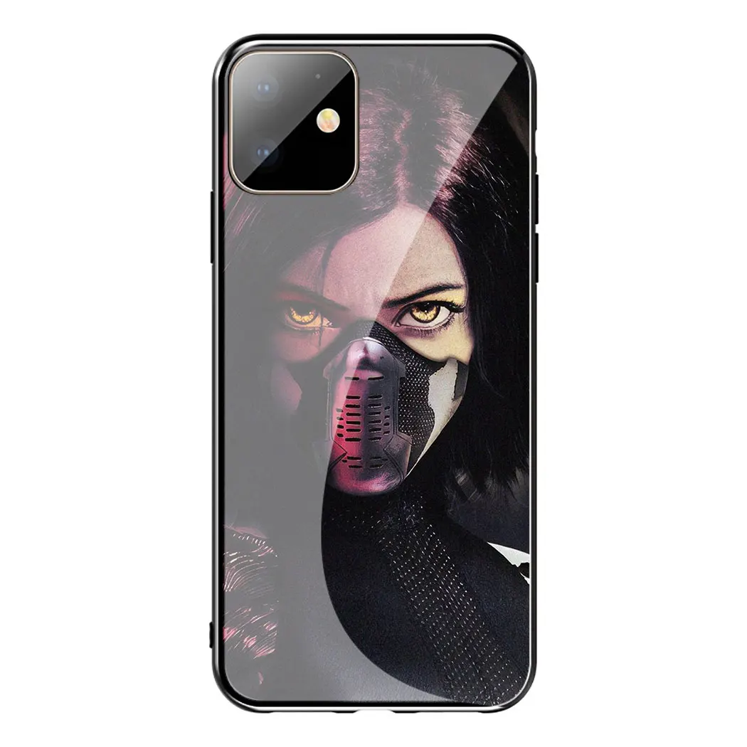 Алита боевой Ангел фильм чехол из закаленного стекла для телефона для Apple iPhone 11 Pro XS Max XR X 8 7 6S Plus 5S SE - Цвет: TG10