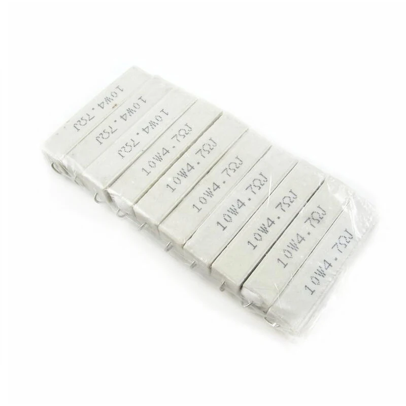 10pcs 5W 10W BPR56 ceramic resistors 0.1-10k ohm 0.33R 1R 10R 100R 0.22 0.33 1 10 100 1K 10K Cement resistence ohms cement resistor