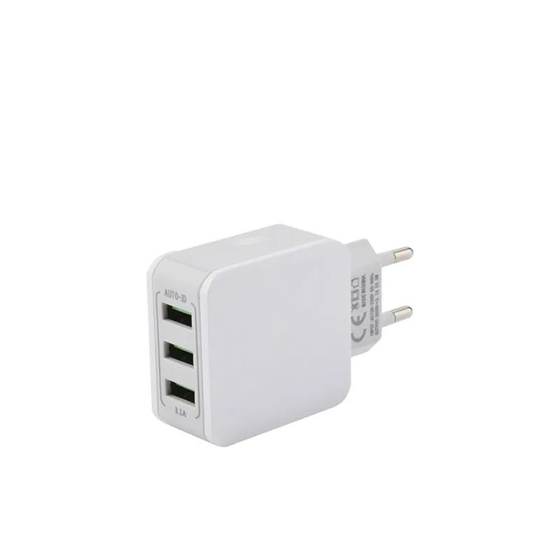 5 шт. 3 USB зарядное устройство для iPhone Быстрая зарядка EU/US вилка USB AC настенное зарядное устройство для samsung Xiaomi зарядное устройство для мобильного телефона с кабелем