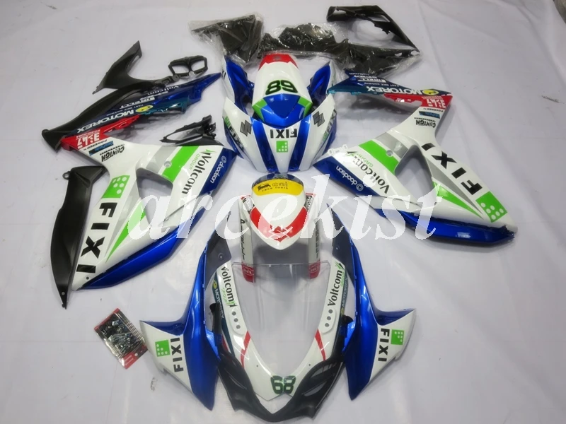 ABS Обтекатели комплект подходит для suzuki GSX-R1000 K9 2009 2010 2011 2012 2013 09, 10, 11, 12, 13, 14, 15, 16 лет тела комплект FIXI