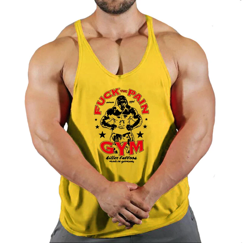 Chemise de musculation sans manches pour hommes, gilet Stringer