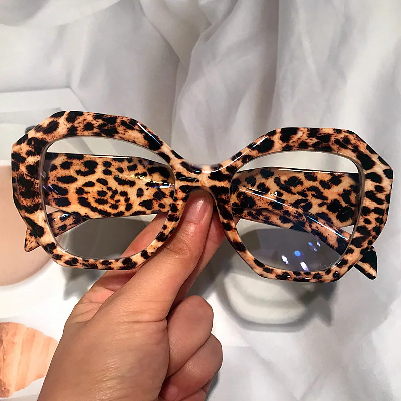 Anti Blue Light Glasses Anti-blue Light Candy Color Polygon Square Eyeglasses For Women Vintage Fashion Plastic Clear Computer Glasses Frame