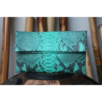 

Luxury Ladies 100% Real Genuine Python Skin Clutch Python Leather Clutch Evening Bag Handbag
