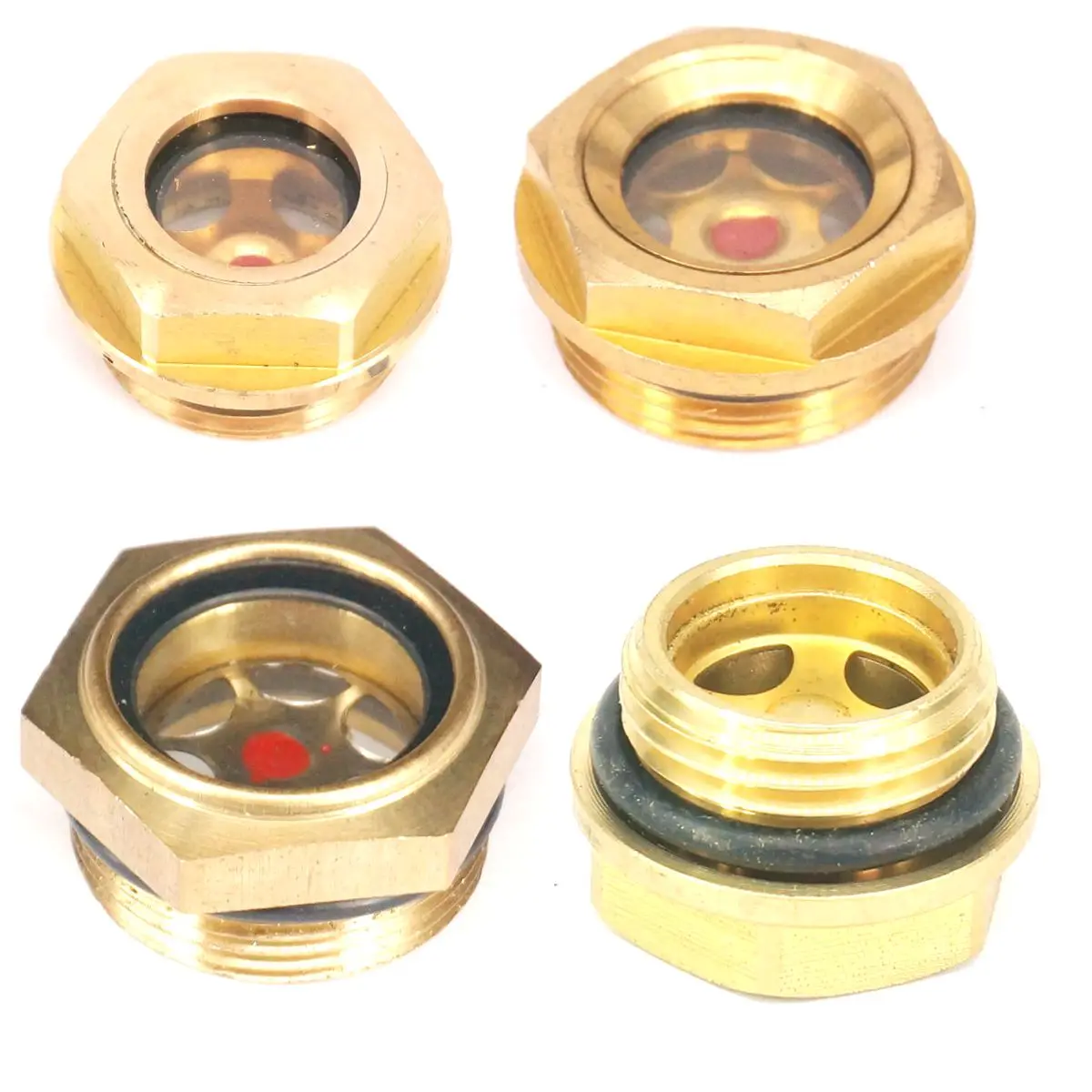 M16/M20/M22/M24/M27/M30/M33/M42 1/2 &quot3/4&quot 1 &quotBSP папа латунный уровень масла смотровое стекло