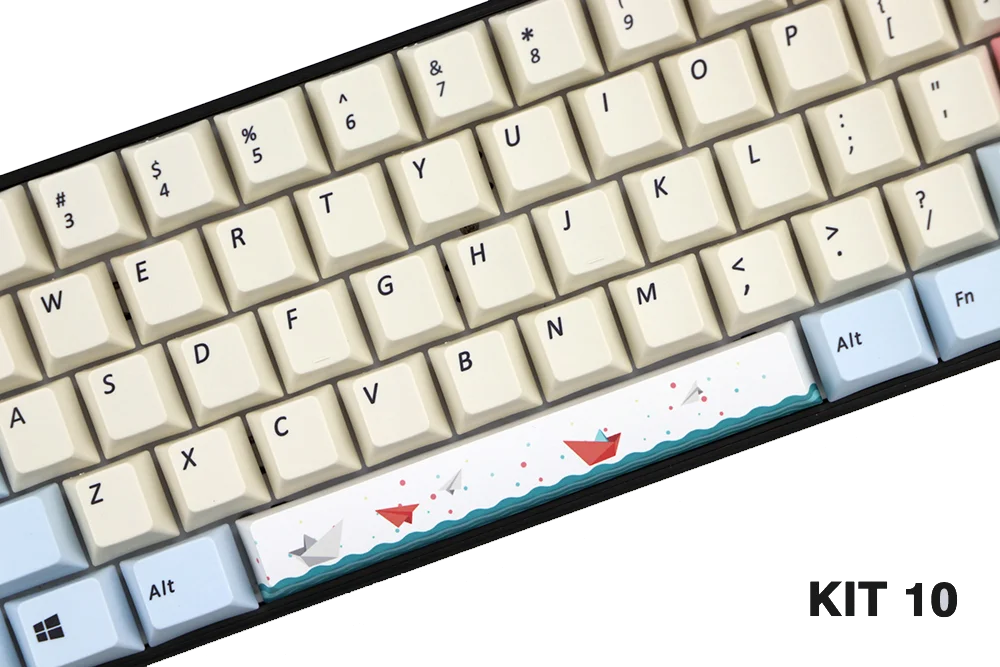 KIT 10 ПБТ краситель-подложенный пробел 6.25U Вишневый профиль - Цвет: KIT 10