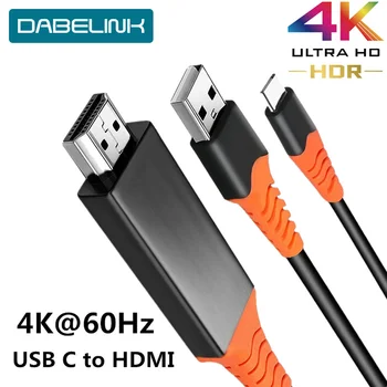 

USB C to HDMI 4K 60Hz Cable Type-C to HDMI Adapter Thunderbolt 3 For Macbook iPad 2018 Huawei P30 P20 Pro Video USB C HDMI Cable