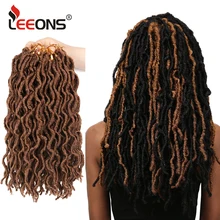 Leeons высокое качество дреды вязаные крючком волосы Nu Locs наращивание волос Kanekalon мягкая богиня Locs плетение волос синтетический искусственный Locs