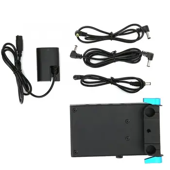

Full Decode E6 Virtual V Mount Battery Plate Adapter with 15mm Dual Hole Rod Clamp for Canon 5D3 5D4 5D2 7D 70D