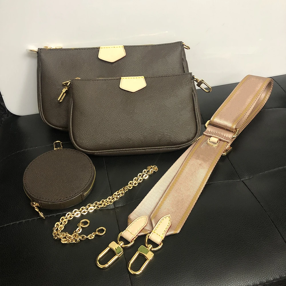 

Women Set Bags 3Pcs Luxury Shoulder Bag famous brand 2019 New Three-Piece mahjong Shoulder Bag Handbag Leather Shoulder Bags