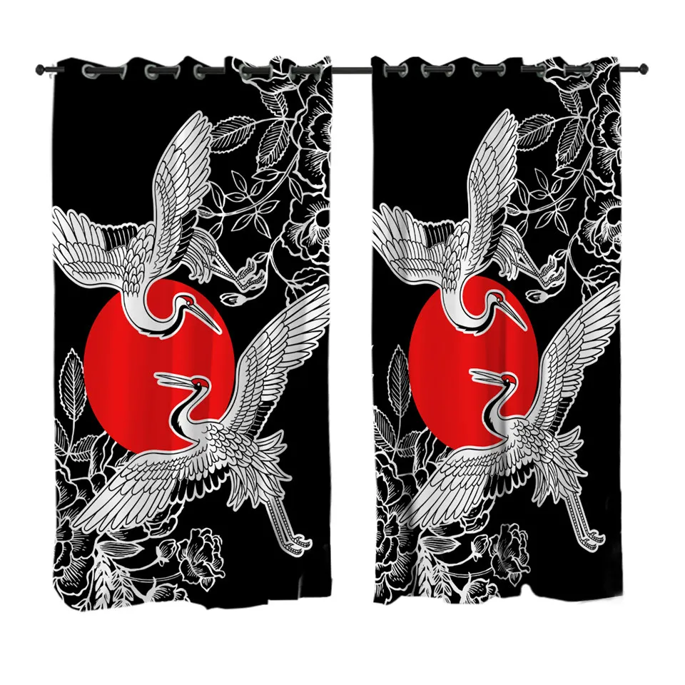 白底--SW2804红日白鹤