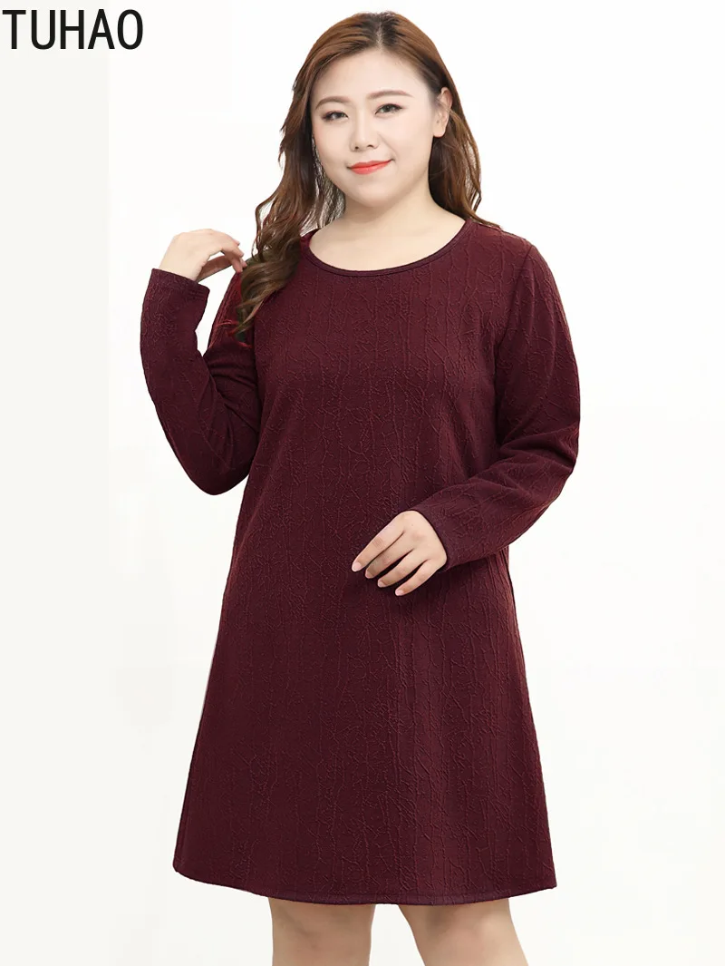 TUHAO/Большие размеры 10XL 8XL 6XL 4XL женское платье осенне-зимние офисные женские платья