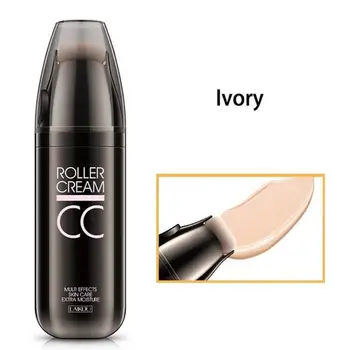 

CC Cream Concealer Powder Foundation with Small Roller Sponge Puff Moisturizer Oil-control Lasting Nude Make-up