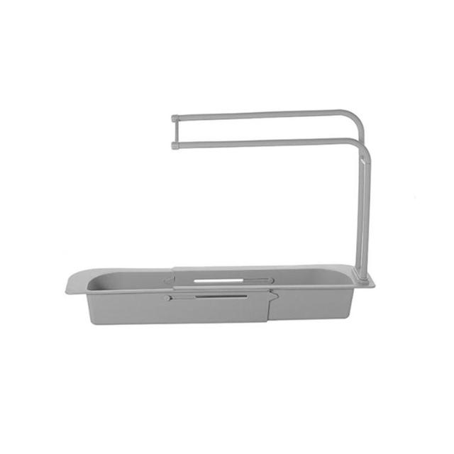 pcs Telescopic Sink Shelf Soap Sponge Drain Rack Storage Basket Faucet Holder Adjustable Bathroom Holder Sink For Home Kitchen