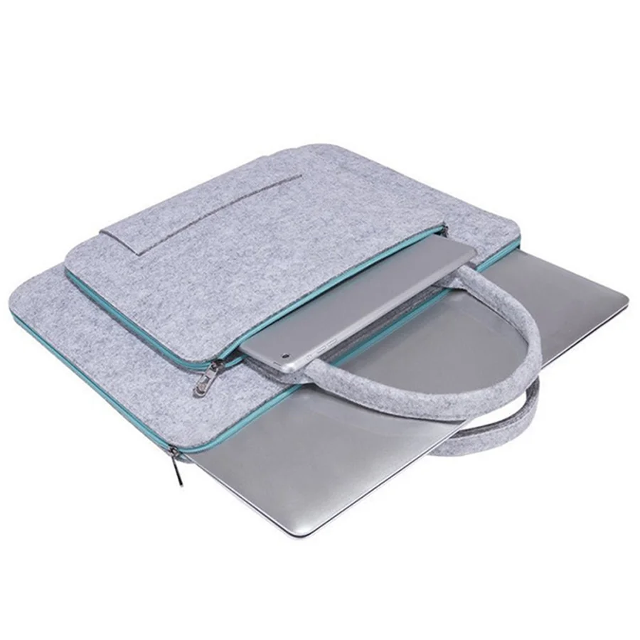 Universal Wool Felt Laptop Bag Sleeve Case for Macbook Air Pro 11 13 15 inch for Lenovo Dell HP Handbag Notebook Briefcase Pouch (24)
