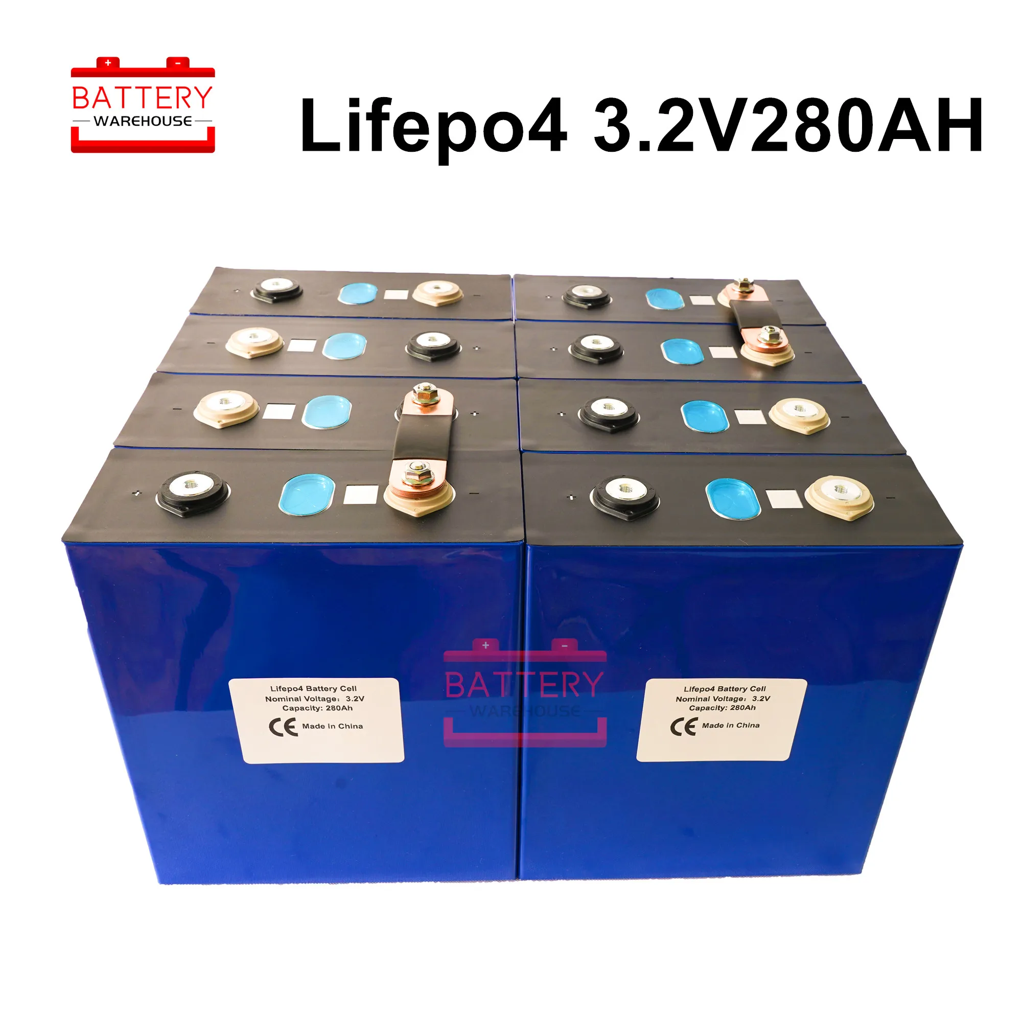 8 шт. 3.2V280AH LIFEPO4 батареи новые аккумуляторные батареи литиевые железные для 24V300AH для RV SOLAR EV морской ЕС США TAX FREE