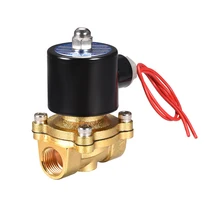 Uxcell 1/" PT AC220V латунь нормально закрытый электромагнитный клапан прямого действия