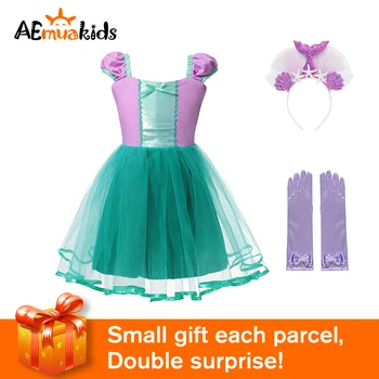 

Girl Little Mermaid Princess Dress Kids Backless Rapunzel Snow White Fancy Dress Up Children Cinderella Birthday Costume