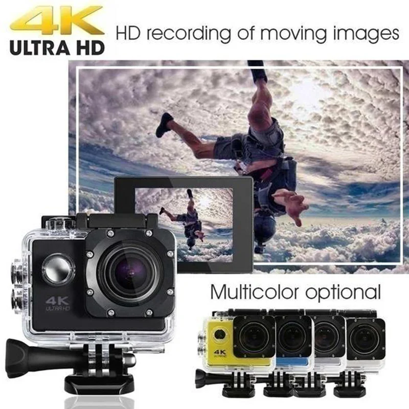 action camera battery life Ultra HD H9 4K Action Camera WiFi 12MP 2 Inch 30M Go Waterproof Pro 170 D Helmet Bicycle Video Recording Camera Sports Camera action camera as webcam