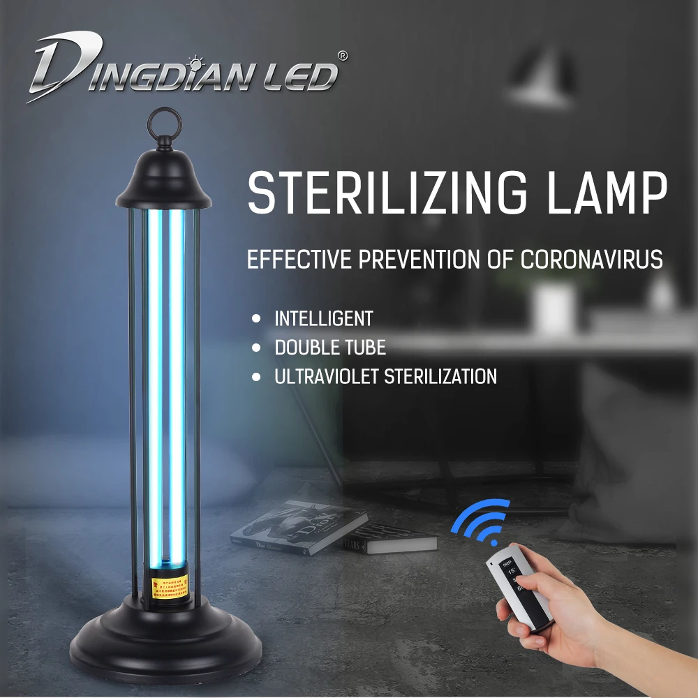 

Intelligent Ultraviolet Disinfection Lamp 220V 38W 1.8M Power Line Quartz Material Sterilizer UV lights for 40 Sqm DINGDIAN LED