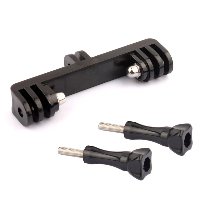 New Double Dual Bracket Tripod Holder Professional Sport Camera Handle with Screw Mount Adapter for Gopro Hero 6/5/4/3+/3/2/1