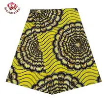 Африканская восковая хлопковая ткань круглый цветок patern хлопковая ткань модная африканская ткань материал 6 ярдов 24FS1360