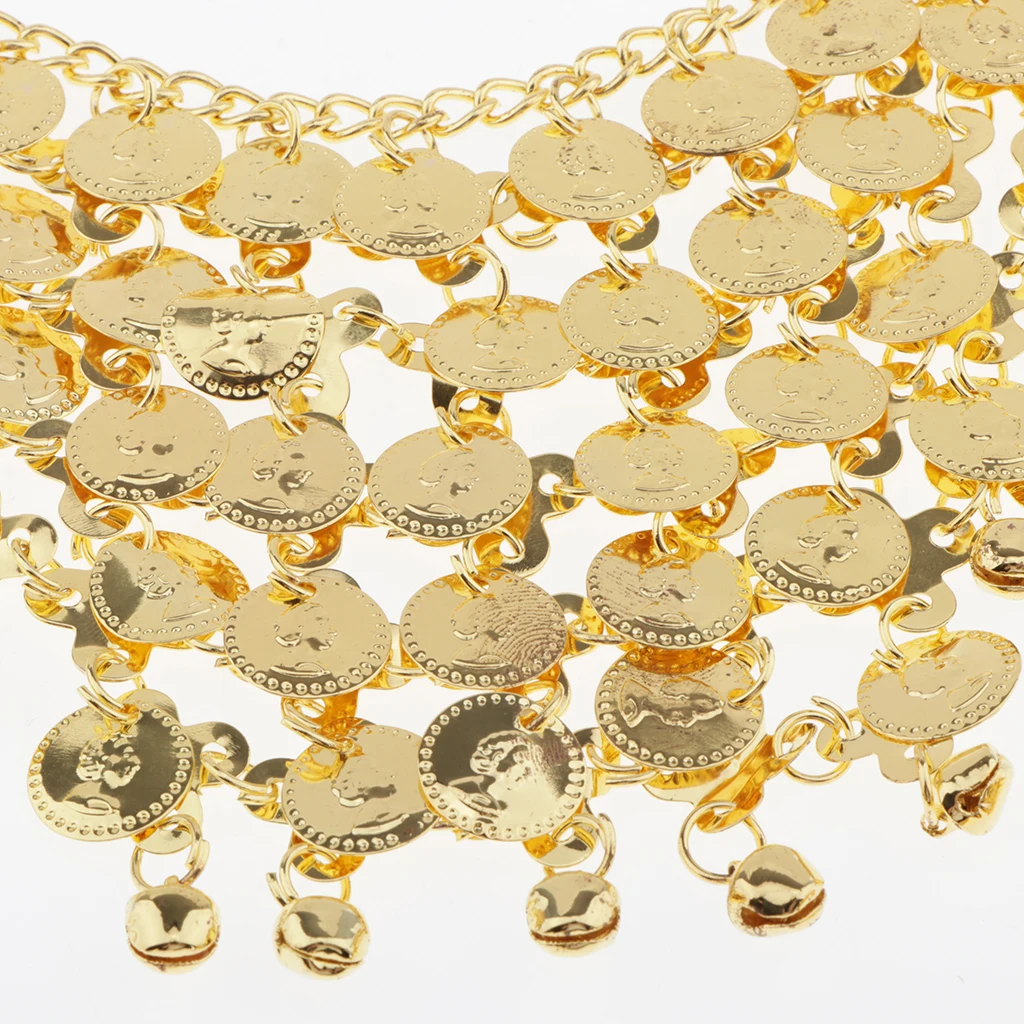 4 pcs Gypsy Belly Dance Jewelry Set Necklace Earrings Bracelet Belly Dancing