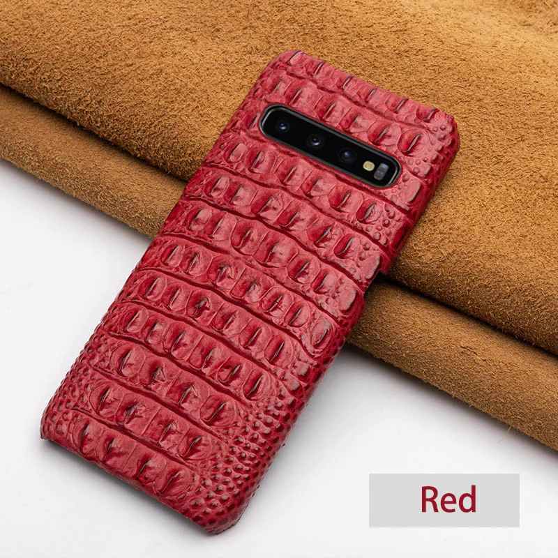 Чехол для телефона для samsung Galaxy A50 A70 S7 S8 S9 S10 Plus Note 8 9 10 головы крокодила чехол для A30 A40 A60 A5 A7 A8 чехол - Цвет: Red Back