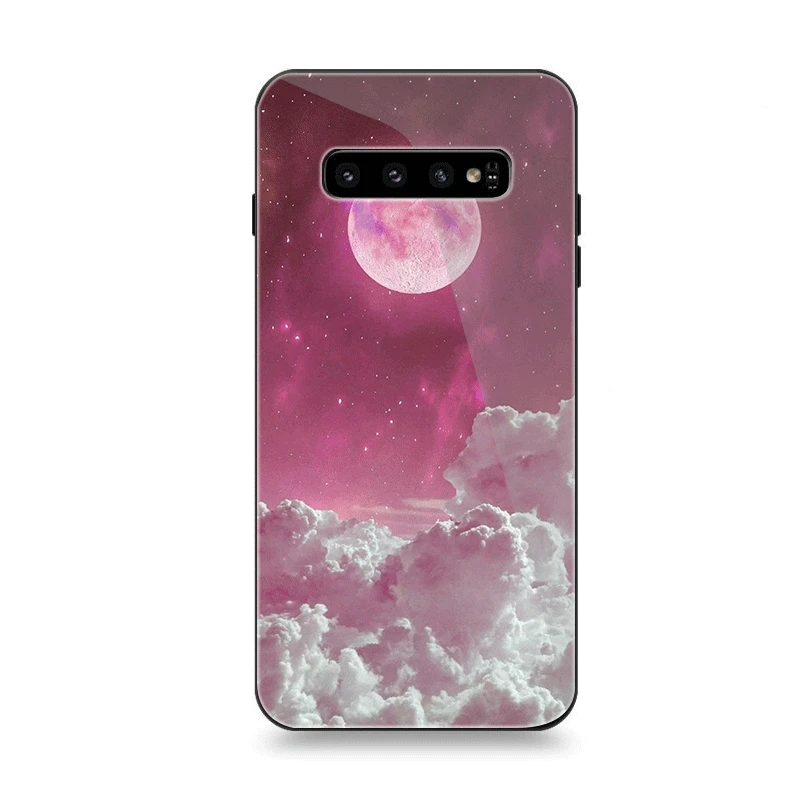 Мобильный чехол для телефона Стекло для samsung A10 A20 A30 A40 A50 A60 A70 S7 край S8 Plus Note 8 9 S10 крышка звездного неба