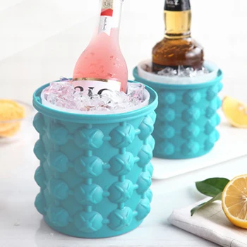 

Silicone Ice Bucket Champagne Whisky Beer Ice Cube Maker Portable Bucket Wine Ice Cooler Beer Kitchen Tools Kitchen Accessorie
