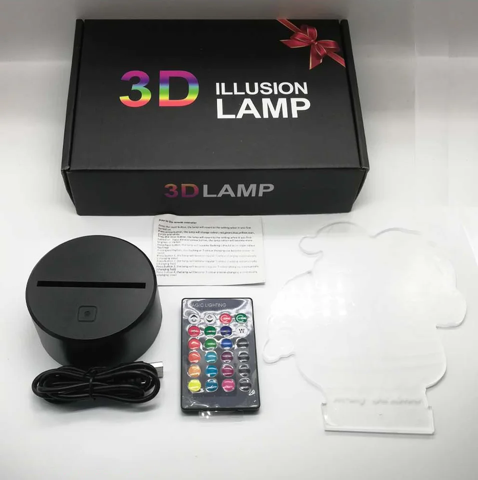 Luce Notturna Cavallo 3D RGB | Lampada LED Effetto Ologramma 7 Colori