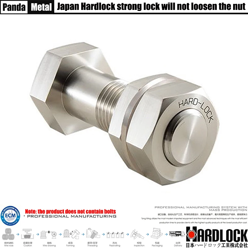 SUS304 stainless steel Japan imported Hardlock lock nut HARDLOCK never